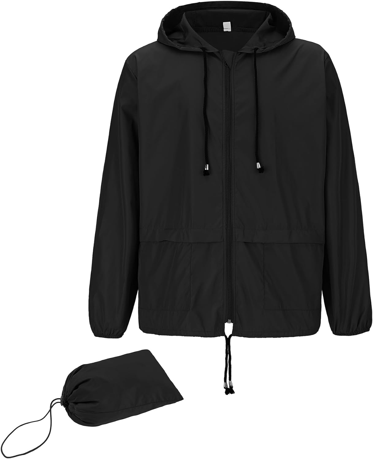 Zando Raincoat for Men Packable Rain Jacket Waterproof with Hood Outdoor Windbreaker Jackets Lightweight Cycling Raincoats