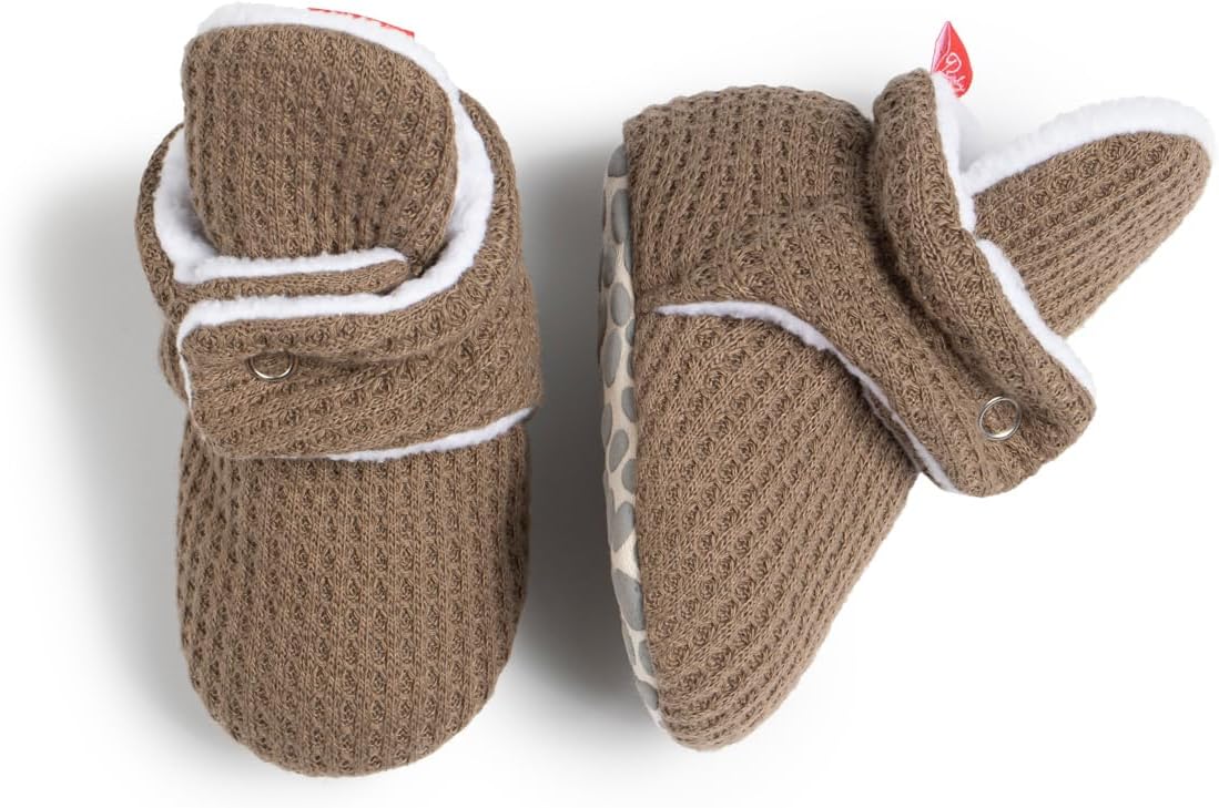 CENCIRILY Newborn Baby Girls Cotton Booties Infant Boys Slippers Stay on Sock Soft Shoes Non Skid Ankle Boots with Grippers Winter Warm First Walkers Crib Shoes