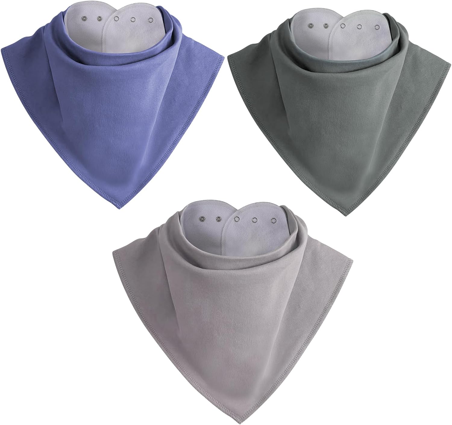 Adult Drool Bandana Bibs, Large Absorbent Special Needs Bibs Set for Teens, Adults, 4+ Years Boy Girl Men Women, 3 Packs