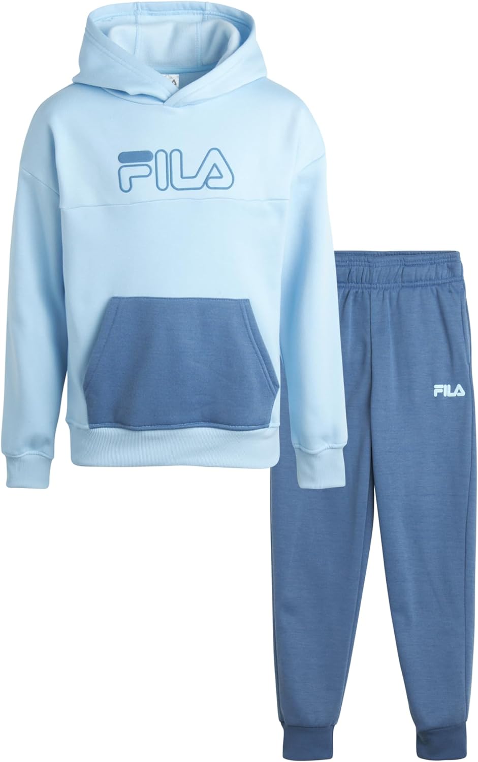 Fila Boys' Sweatsuit Set - 2 Piece Active Hoodie Sweatshirt and Jogger Sweatpants - Performance Activewear Set for Boys, 8-12