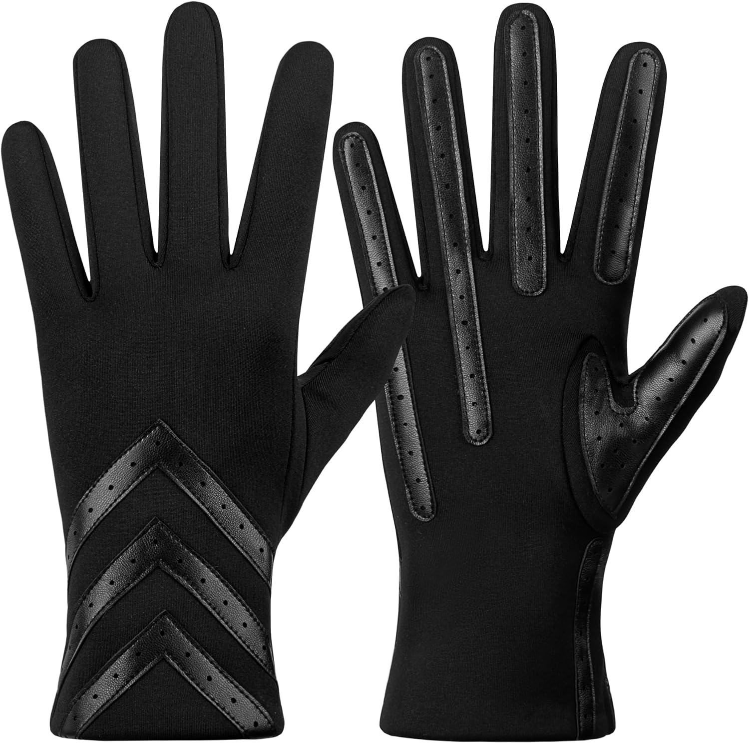 UCQKLI Winter Gloves for Women with Touchscreen, Womens Gloves Chevron Fleece Lining, Gloves for Women Anti-Slip Cold Weather