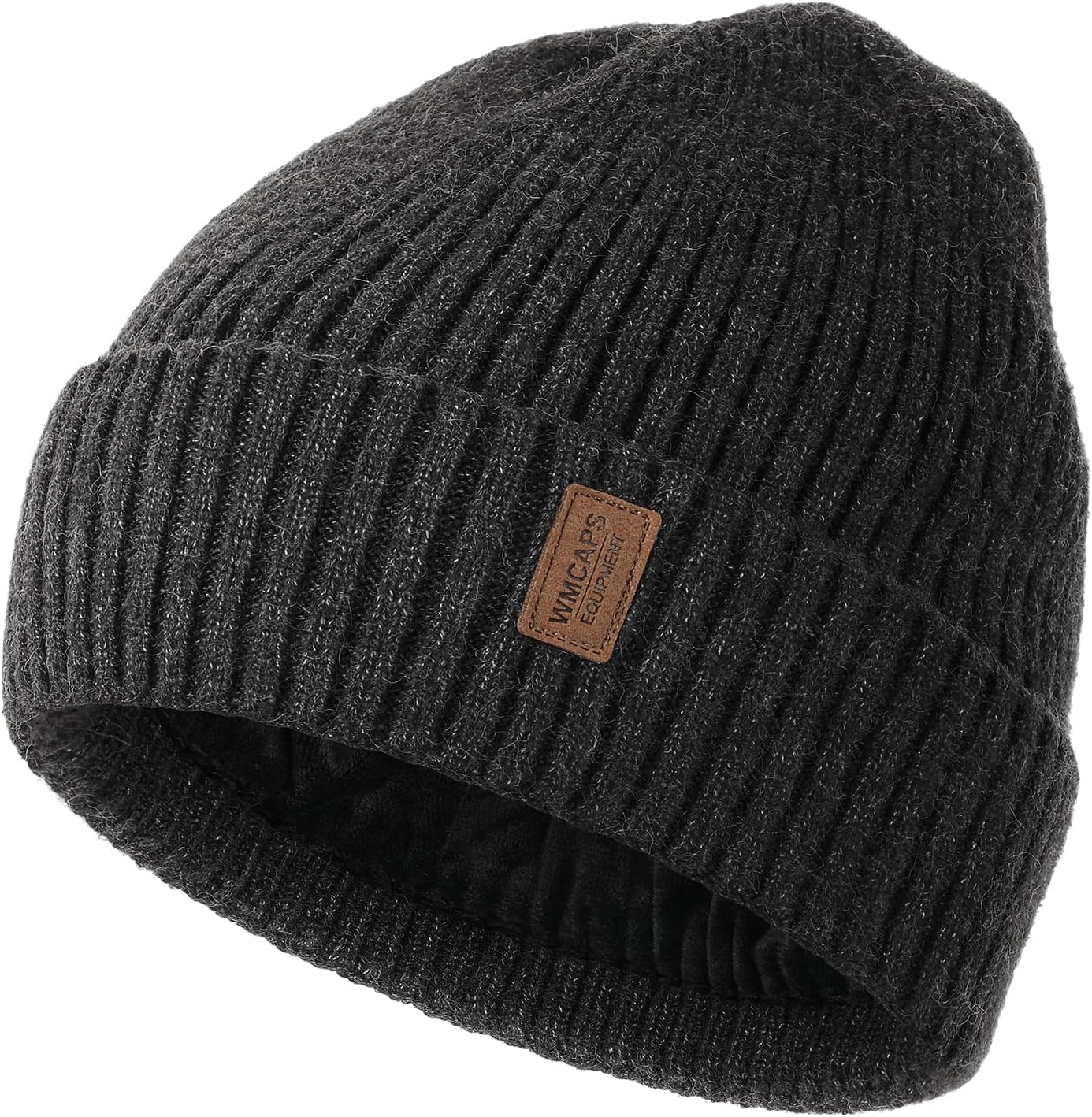 Wmcaps Warm Beanie Hats for Men Women, Fleece Lined Beanie Warm Winter Caps Unisex Fashion Knit Cuffed Cap