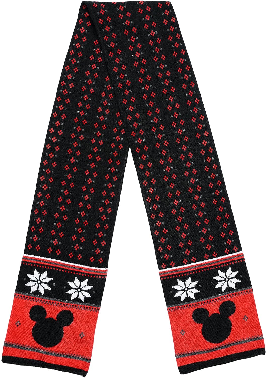 Disney Adult Scarf Mickey Minnie Mouse Print Knit Winter Unisex