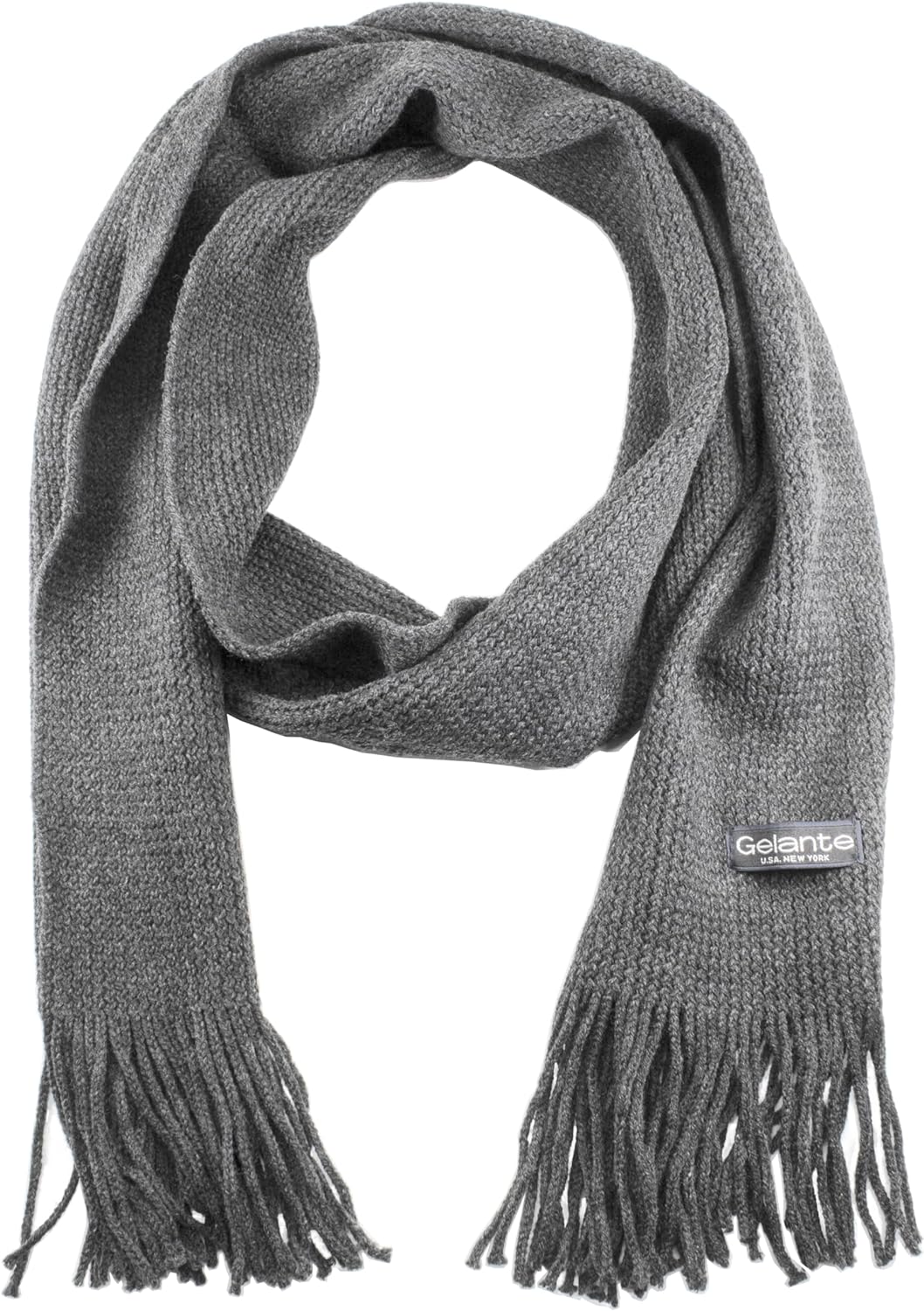 Gelante Men Classic Knit Winter Scarf Warm Double layer