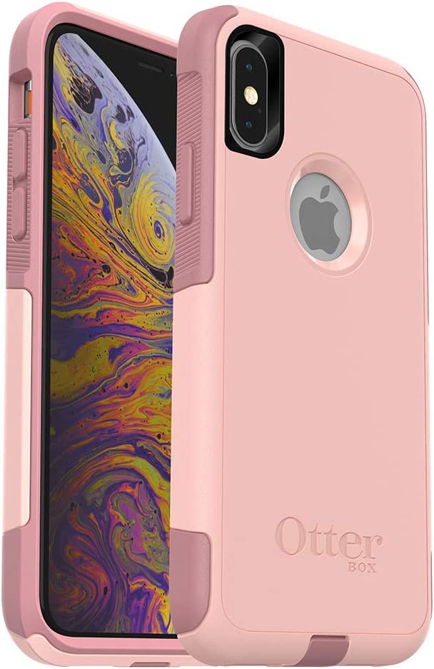 OtterBox COMMUTER SERIES Case for iPhone Xs & iPhone X - Retail Packaging - BALLET WAY (PINK SALT/BLUSH)