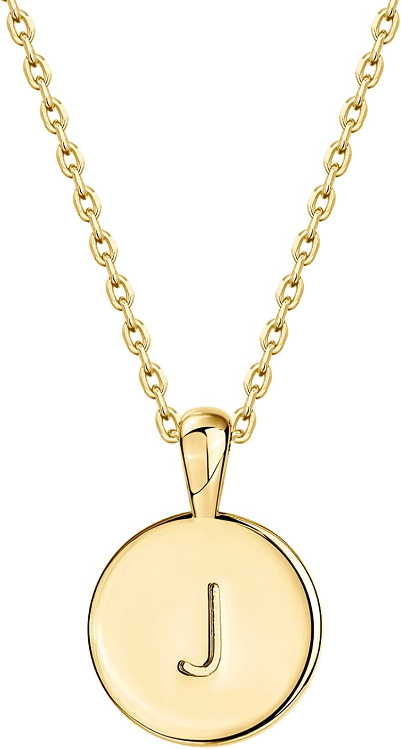PAVOI 14K Rose Gold Plated Letter Necklace for Women | Gold Initial Necklace for Girls