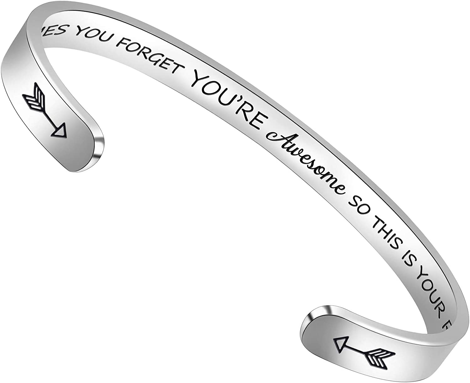 Btysun Bracelets for Women Mothers Day Bracelet Gifts from Daughter Inspirational Gifts for Women Girls Graduation Gifts for Her Motivational Birthday Cuff Bangle Friendship Personalized Mantra Jewelr