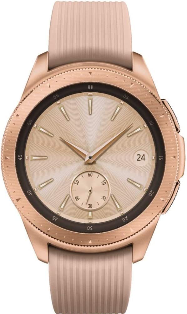 Samsung Galaxy Watch (42mm) Smartwatch (Bluetooth) Android/iOS Compatible, SM-R810, International Version (Rose Gold) (Renewed)