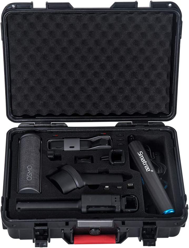 Smatree 10.2L Hard Waterproof Case Bag Compatible with DJI Osmo Pocket 2/DJI Osmo Pocket Camera, Extension Rod, Charging Case, Wireless Module and Accessories