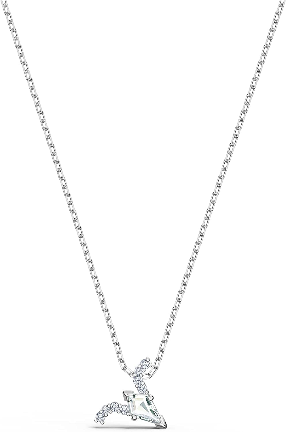 Swarovski All Zodiac Symbols Pendant Necklace Jewelry Collection, Clear Crystals