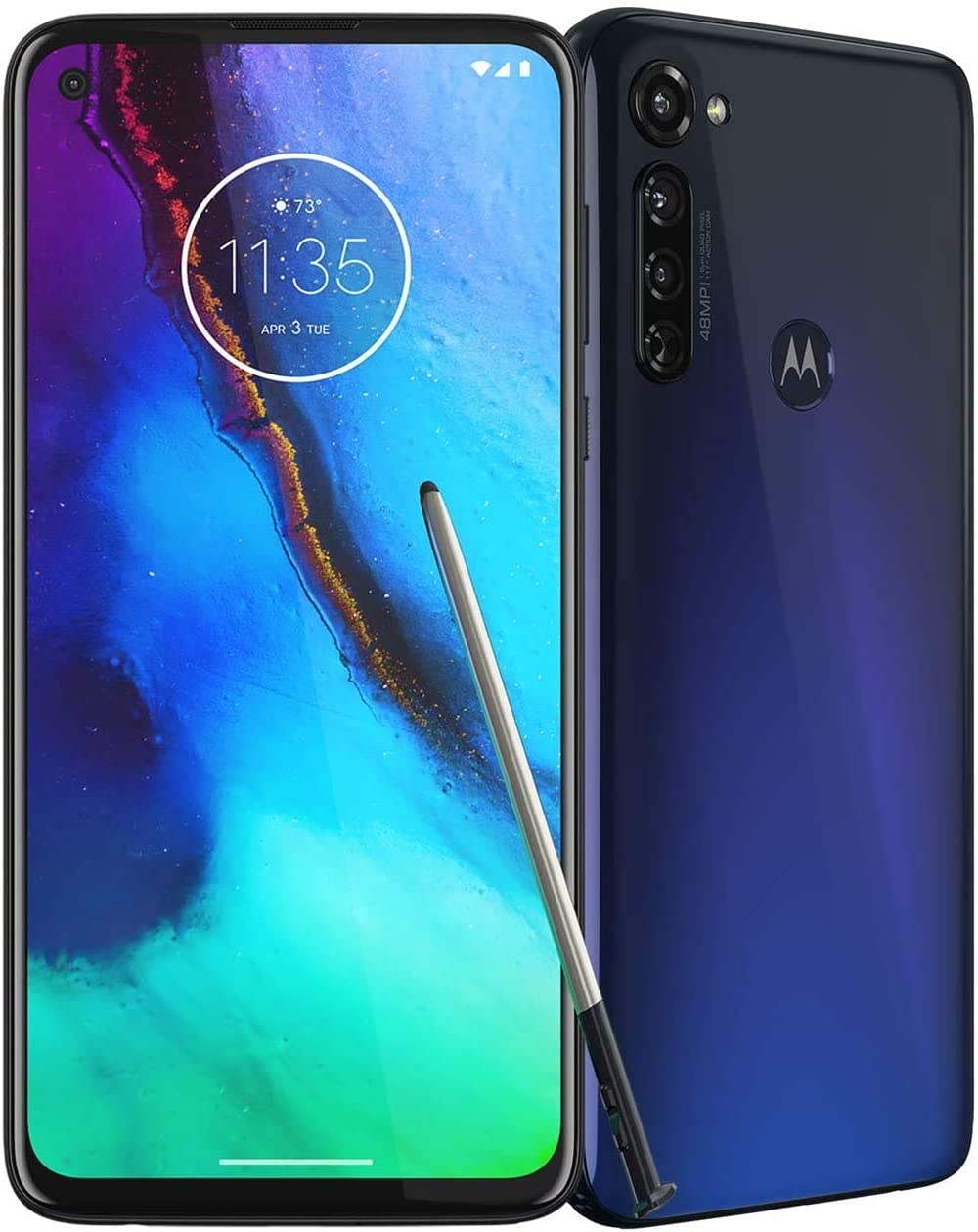 Moto G Stylus | Unlocked | Made for US by Motorola | 4/128GB | 48MP Camera | 2020 | Indigo (Renewed)