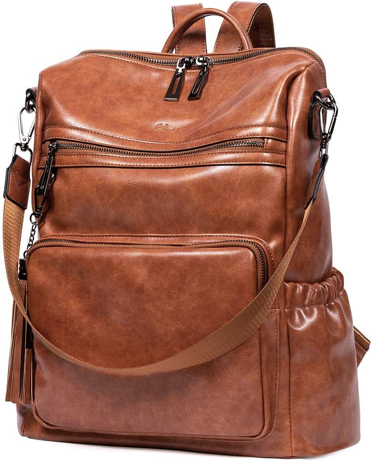 CLUCI Womens Backpack Purse Fashion Vegan Leather Convertible Large Travel Ladies Shoulder Bag with Tassel