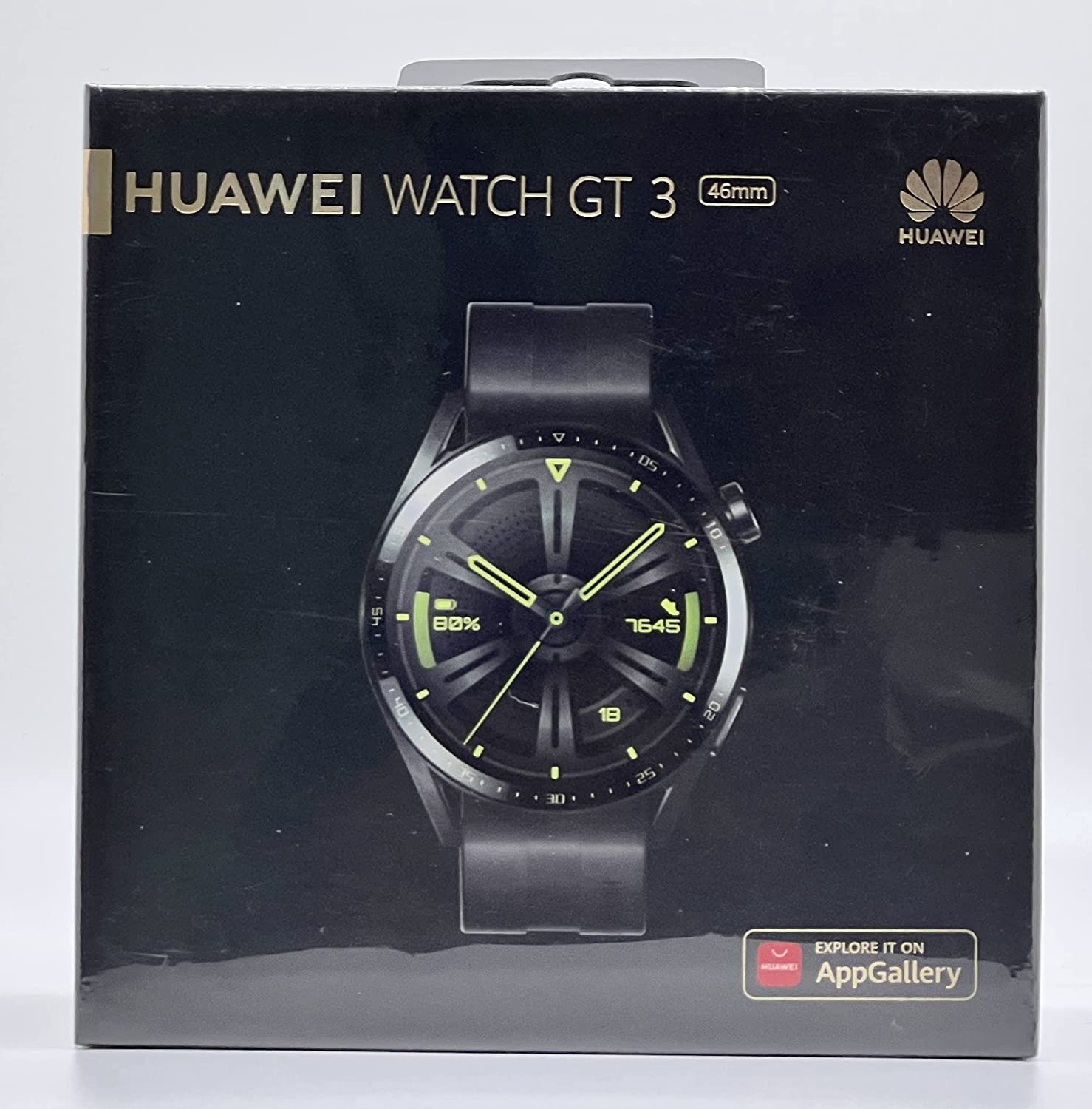 HUAWEI Watch 3 Smart Watch 46MM | AMOLED Display | Smartwatch | 3-Day Battery Life | Black Stainless Steel Case | Black Fluoroelastomer Band