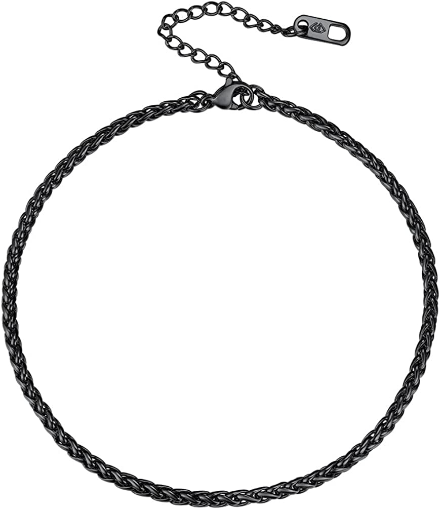 PROSTEEL Stainless Steel Chain Anklets for Men Women, Silver/Gold Tone, Ankle Bracelets Hypoallergenic, 8-10.5 Inch Adjustable, Come Gift Box