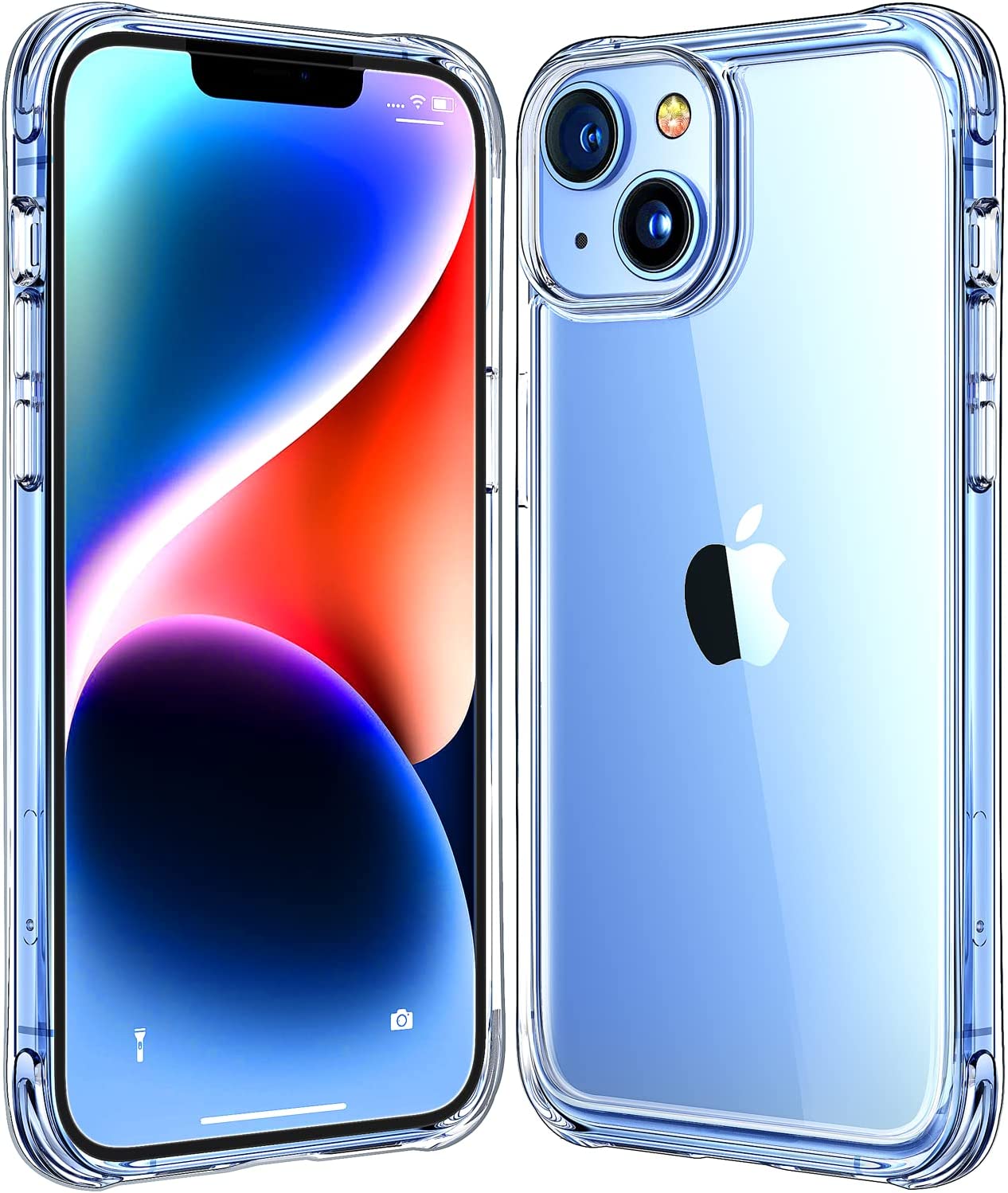 Mkeke Designed for iPhone 14 Plus Case Clear, [Non Yellowing] [Military Grade Protection] Shockproof Slim Case for iPhone 14 Plus 6.7 inch