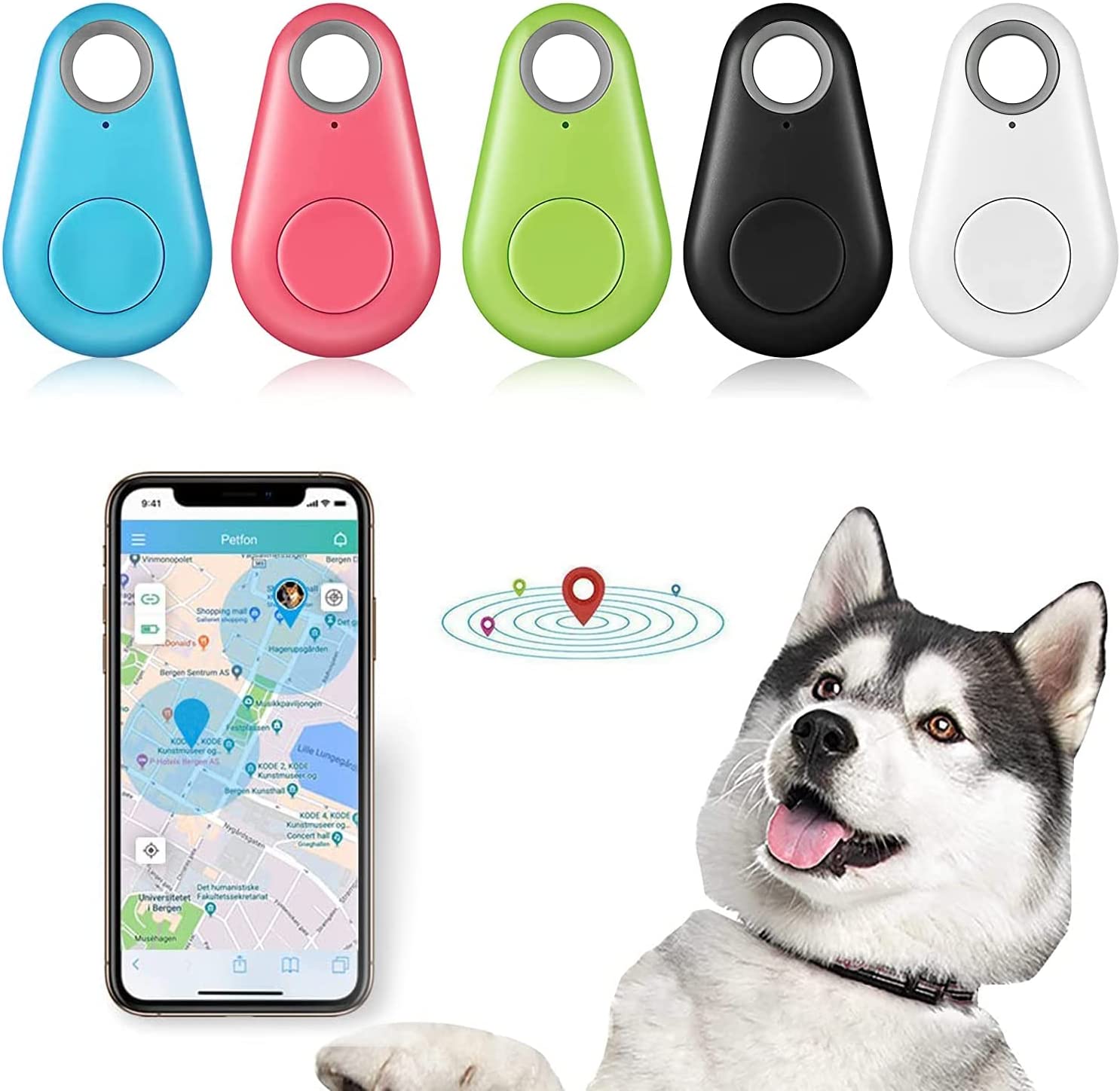 2026 Portable GPS Tracking Mobile Smart Anti Loss Device Key Finder Locator GPS Smart Tracker Device for Kids Dog Pet Cat Wallet Keychain Luggage,Alarm Reminder, App Control (1-Pack) White