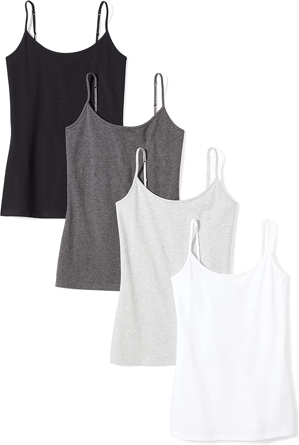  Essentials Women's Slim-Fit Camisole, Pack of 4