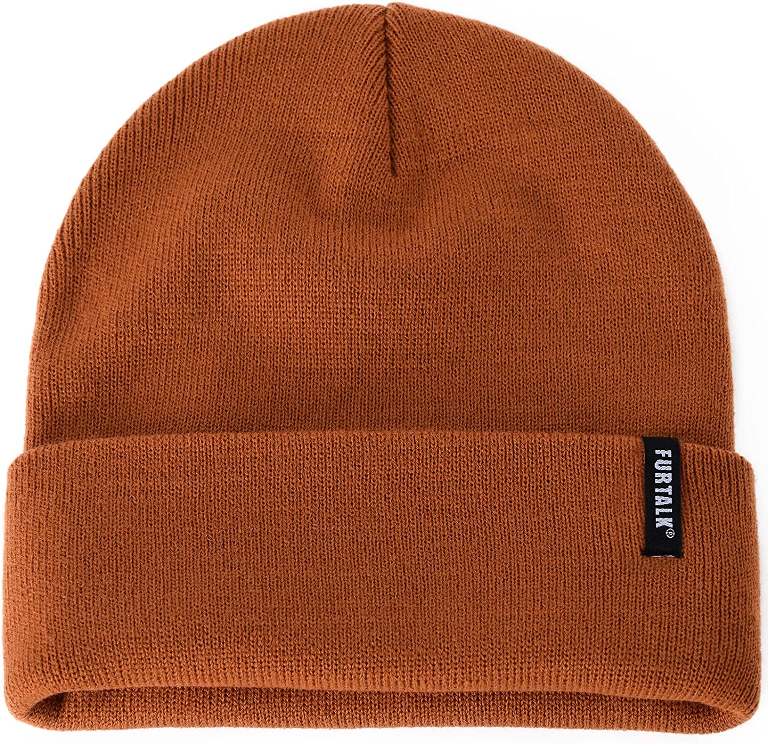FURTALK Womens Knit Beanie Hat Acrylic Winter Hats for Women Men Soft Warm Unisex Cuffed Beanie