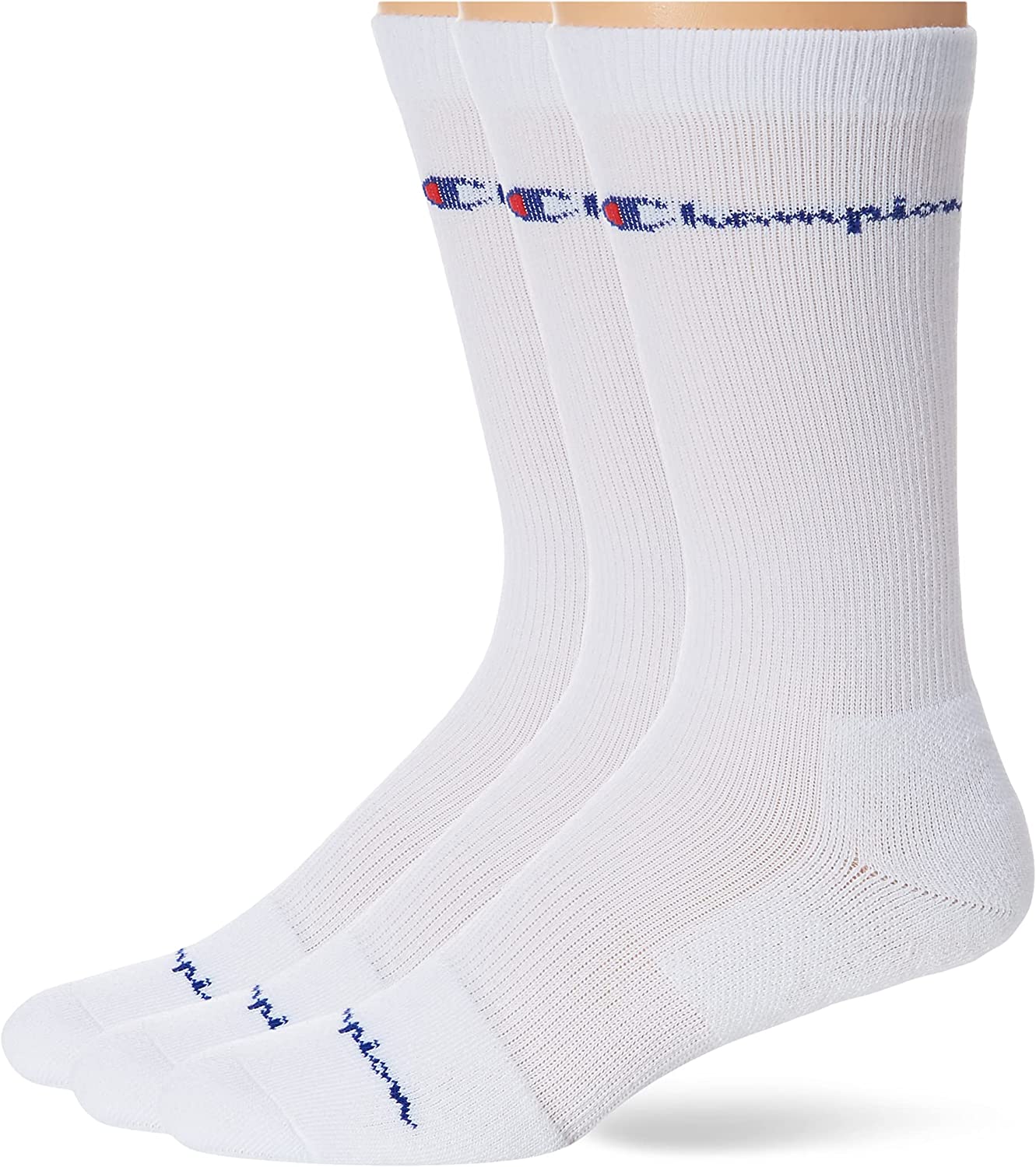 Champion Men's Socks, Graduated Compression Socks, Crew and Mid-Crew, 3-Pack