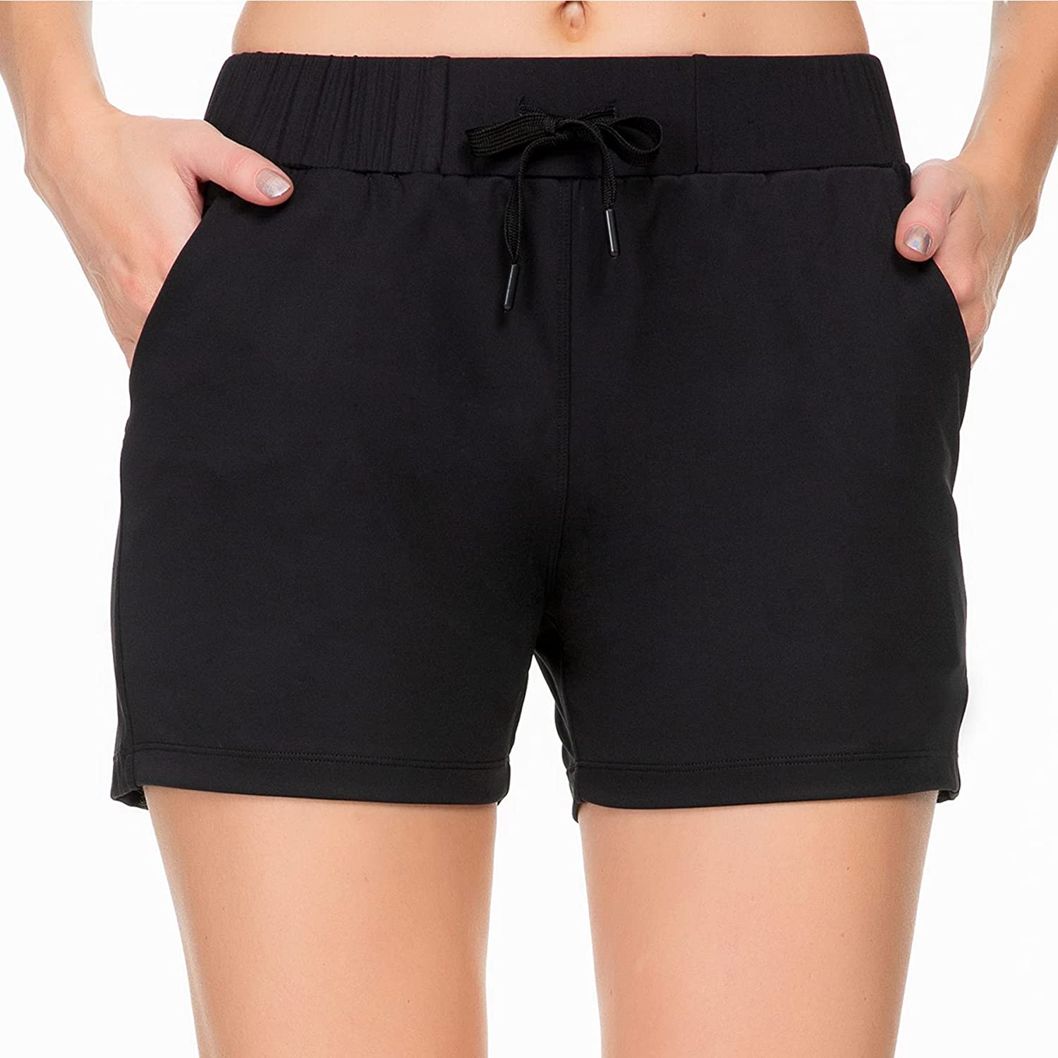 Kcutteyg Running Shorts for Women with 3 Pockets Lightweight Comfy Womens Workout Athletic Shorts 2.5"