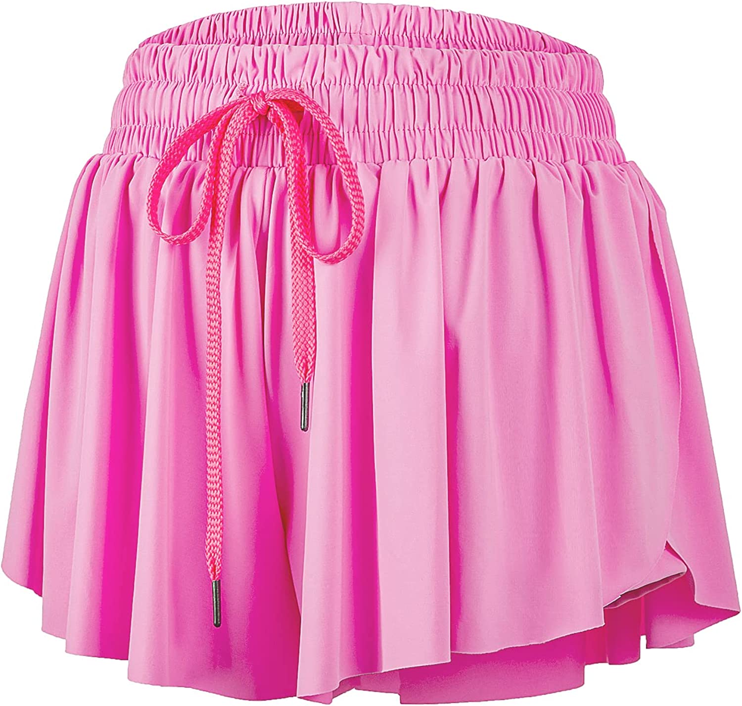 Flowy Athletic Shorts for Women Gym Yoga Workout Running Biker Spandex Butterfly Tennis Skirts Cute Clothes Summer