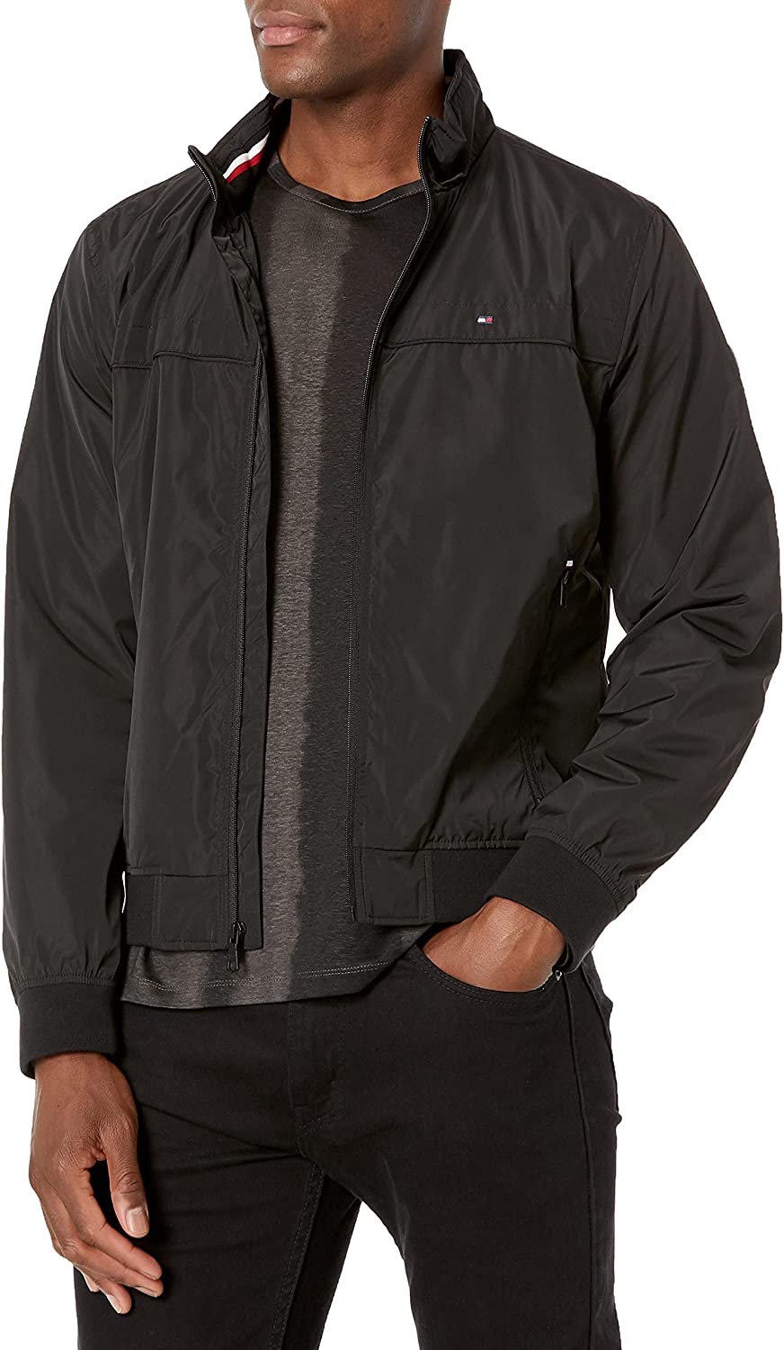 Tommy Hilfiger Men's Performance Faux Memory Bomber Jacket
