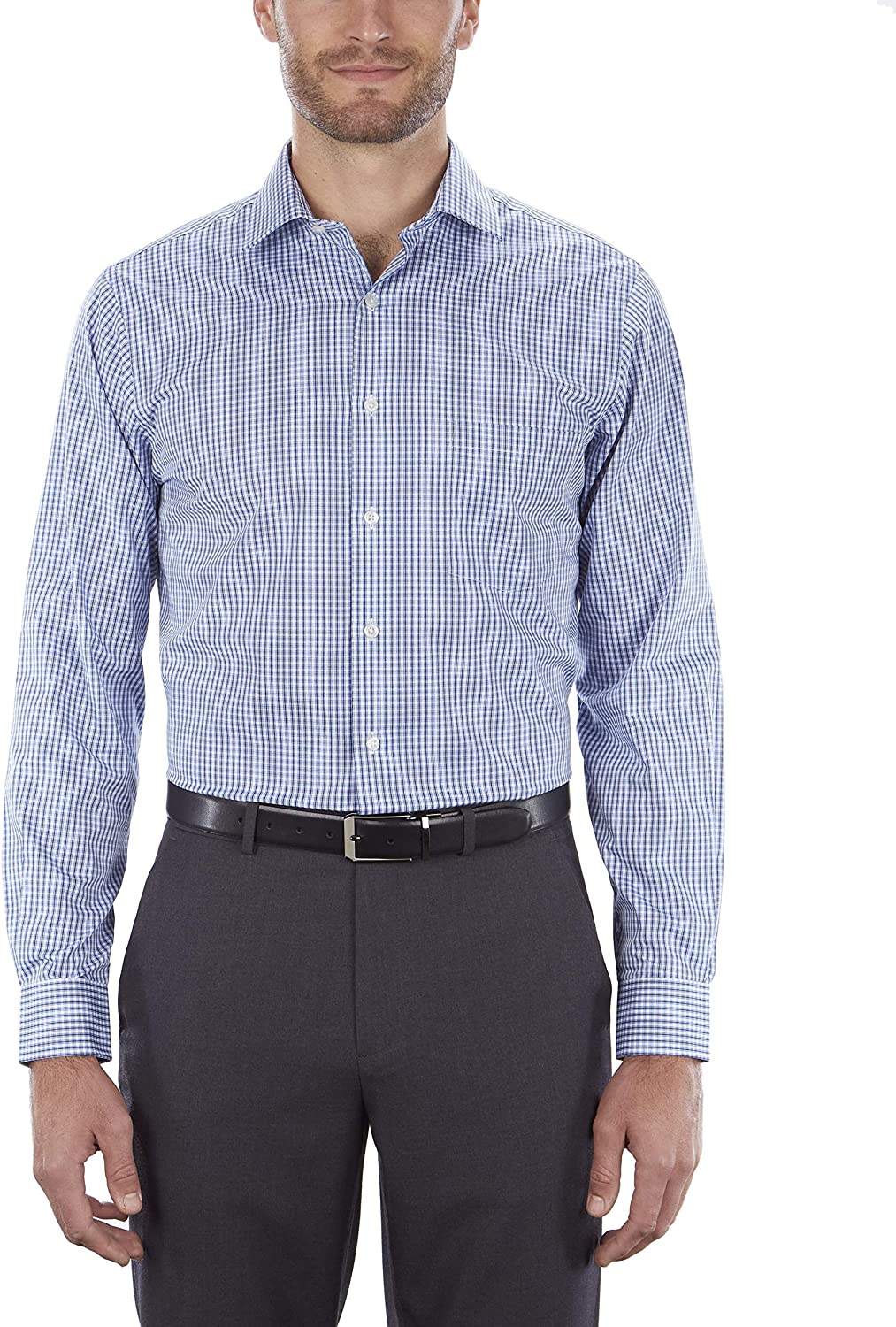 Van Heusen Men's Dress Shirt Regular Fit Flex Collar Check