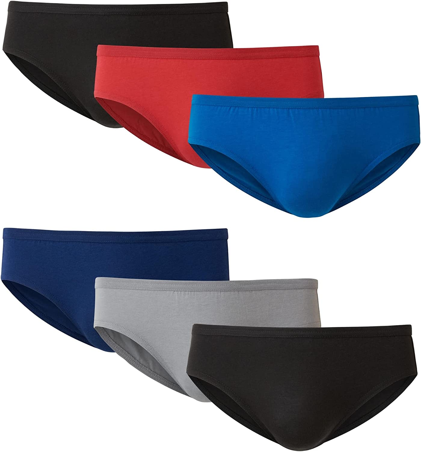 Hanes Men's Bikini Pack, Moisture-Wicking Stretch Cotton Bikini 6-Pack, Odor Control Bikini Underwear, 6-Pack