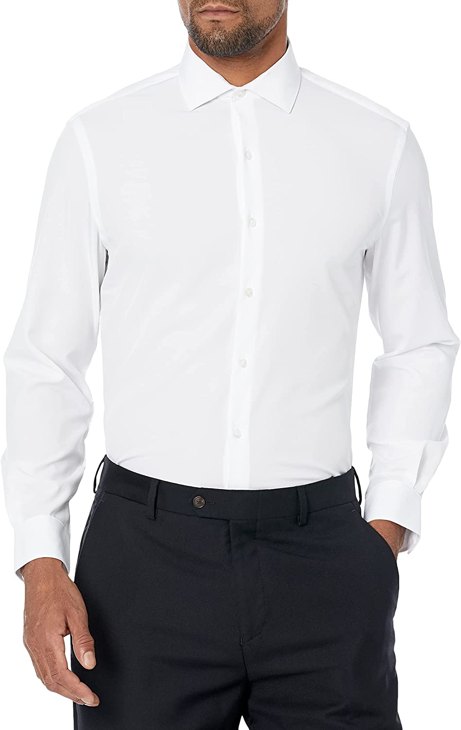 Van Heusen Men's Dress Shirt Slim Fit Traveler Stretch