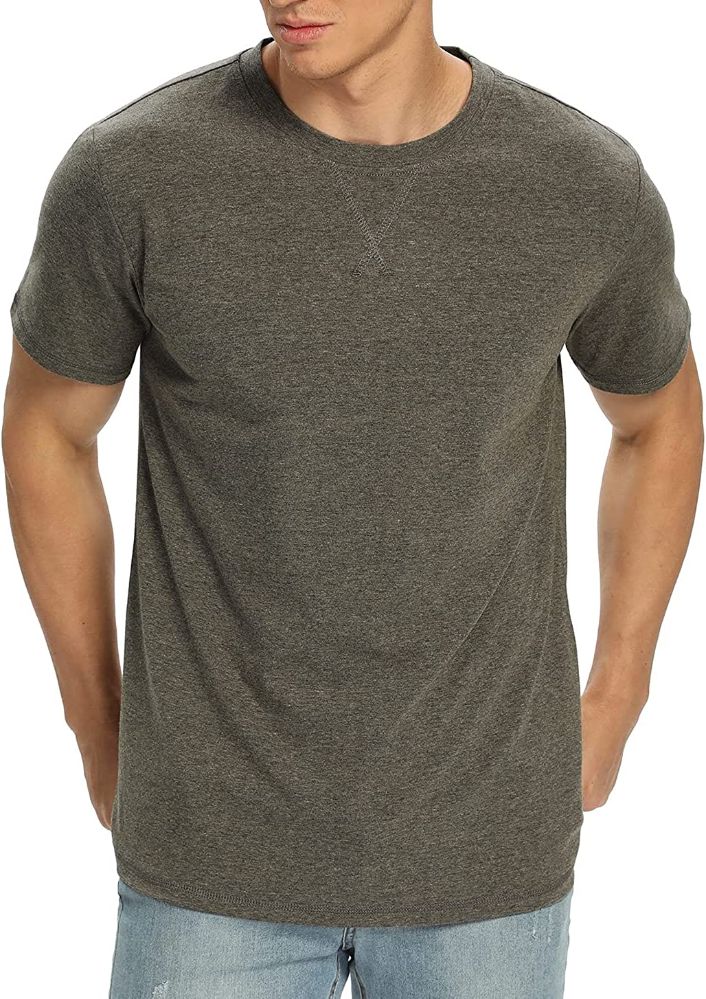 NITAGUT Men's Premium Cotton Crew Neck T-Shirt Fresh Classic Tee