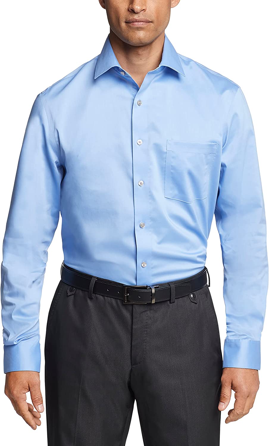 Van Heusen Men's Dress Shirt Regular Fit Ultra Wrinkle Free Flex Collar Stretch