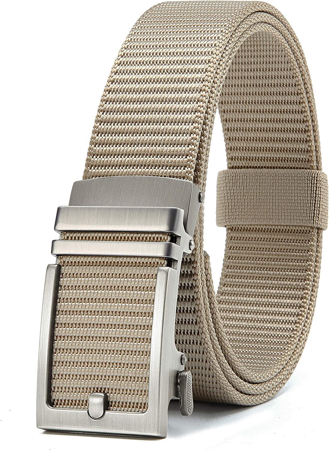 CHAOREN Nylon Ratchet Belt for Men - Mens Belts Casual 1 3/8" in Gift Box - Outside Tail Golf Belt Easier to Tighten