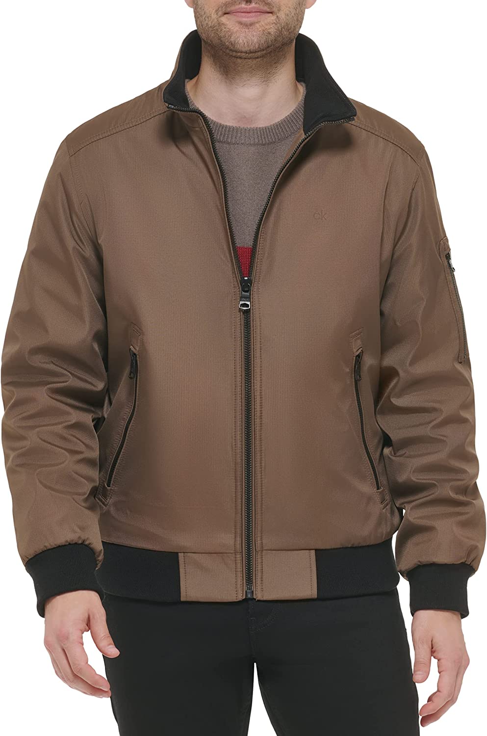 Calvin Klein Men's Winter Coats-Sherpa-Lined Hooded Soft Shell Jacket