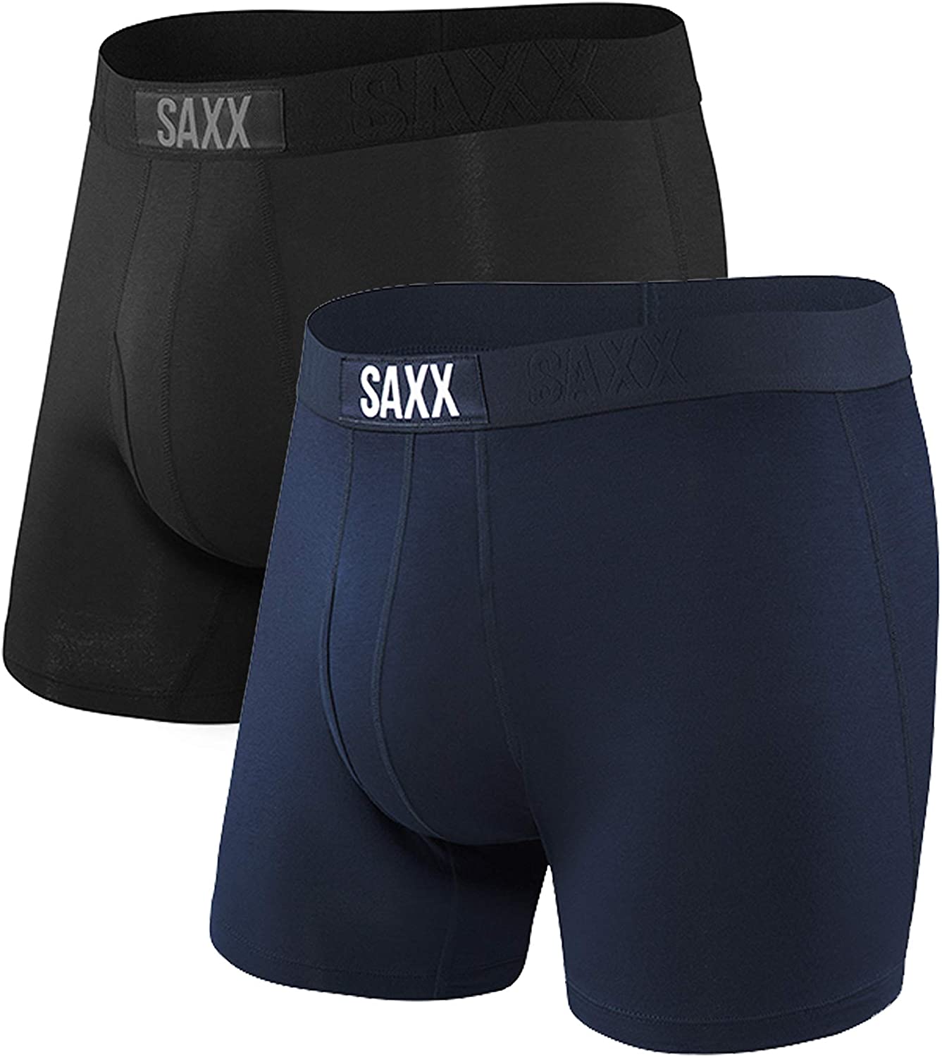 SAXX Men's Underwear - ULTRA Boxer Briefs with Built-In BallPark Pouch Support – Pack of 2, SMU
