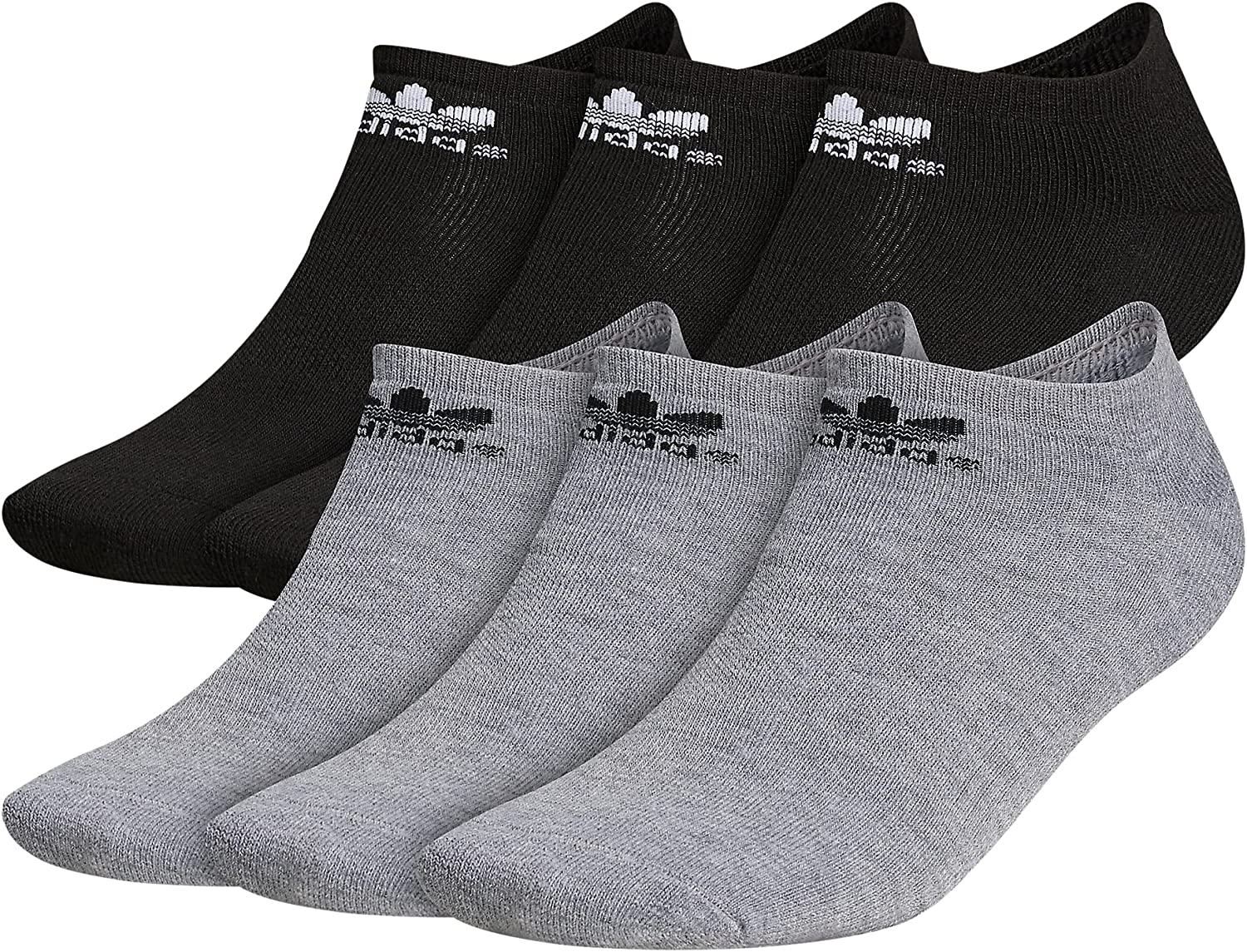 adidas Originals Men's Unisex Originals Trefoil 6-Pack No Show