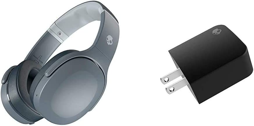 Skullcandy Crusher Evo Wireless Over-Ear Bluetooth Headphones for iPhone and Android with Mic / 40 Hour Battery Life / Extra Bass Tech / Best for Music, School, Workouts, and Gaming - Black