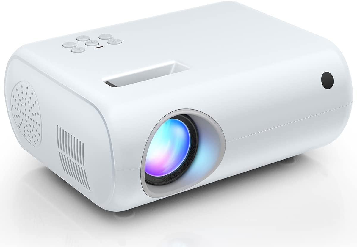 Mini Projector, CLOKOWE 2026 Upgraded Portable Projector with 7000 Lux and Full HD 1080P, Movie Projector Compatible with iOS/Android Phone/Tablet/Laptop/PC/TV Stick/Box/USB Drive/DVD/Game Console