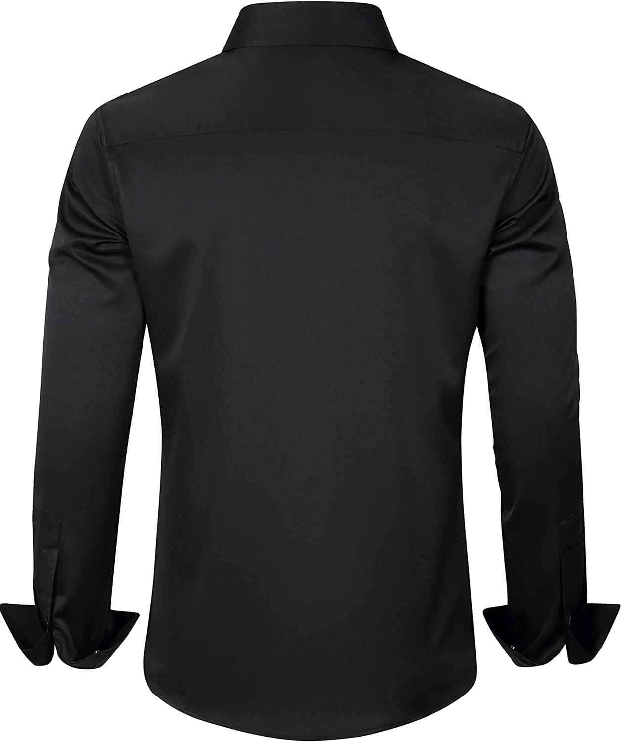 J.Ver Men's Dress Shirts Solid Long Sleeve Stretch Wrinkle-Free Formal Shirt Business Casual Button Down Shirts