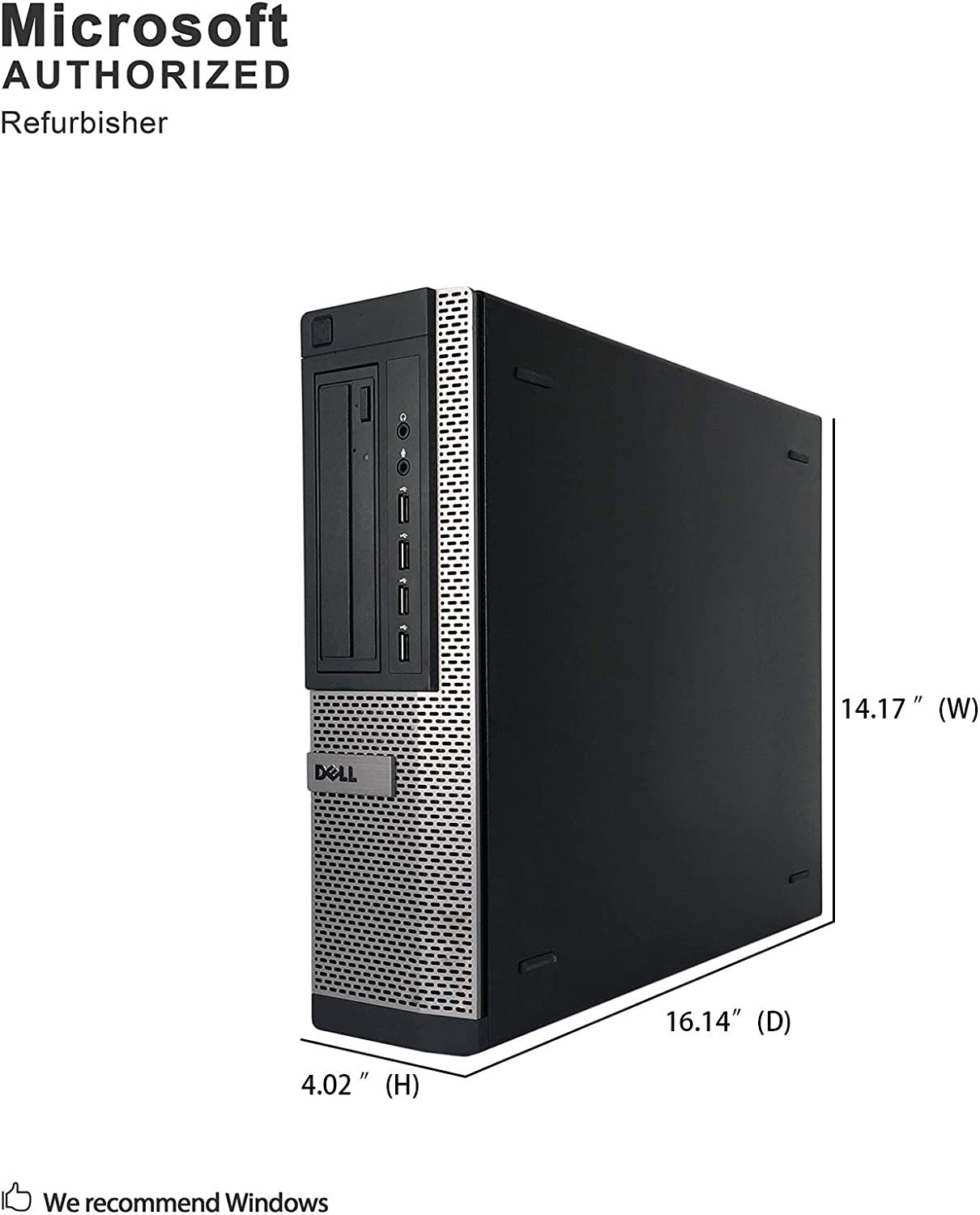DELL Optiplex 7010 Desktop Computer - Intel Core i5 3.6GHz, 16GB DDR3, New 500GB SSD, Windows 10 Pro 64-Bit, WiFi, USB 3.0, DVDRW, 2X Display Port (Renewed)']