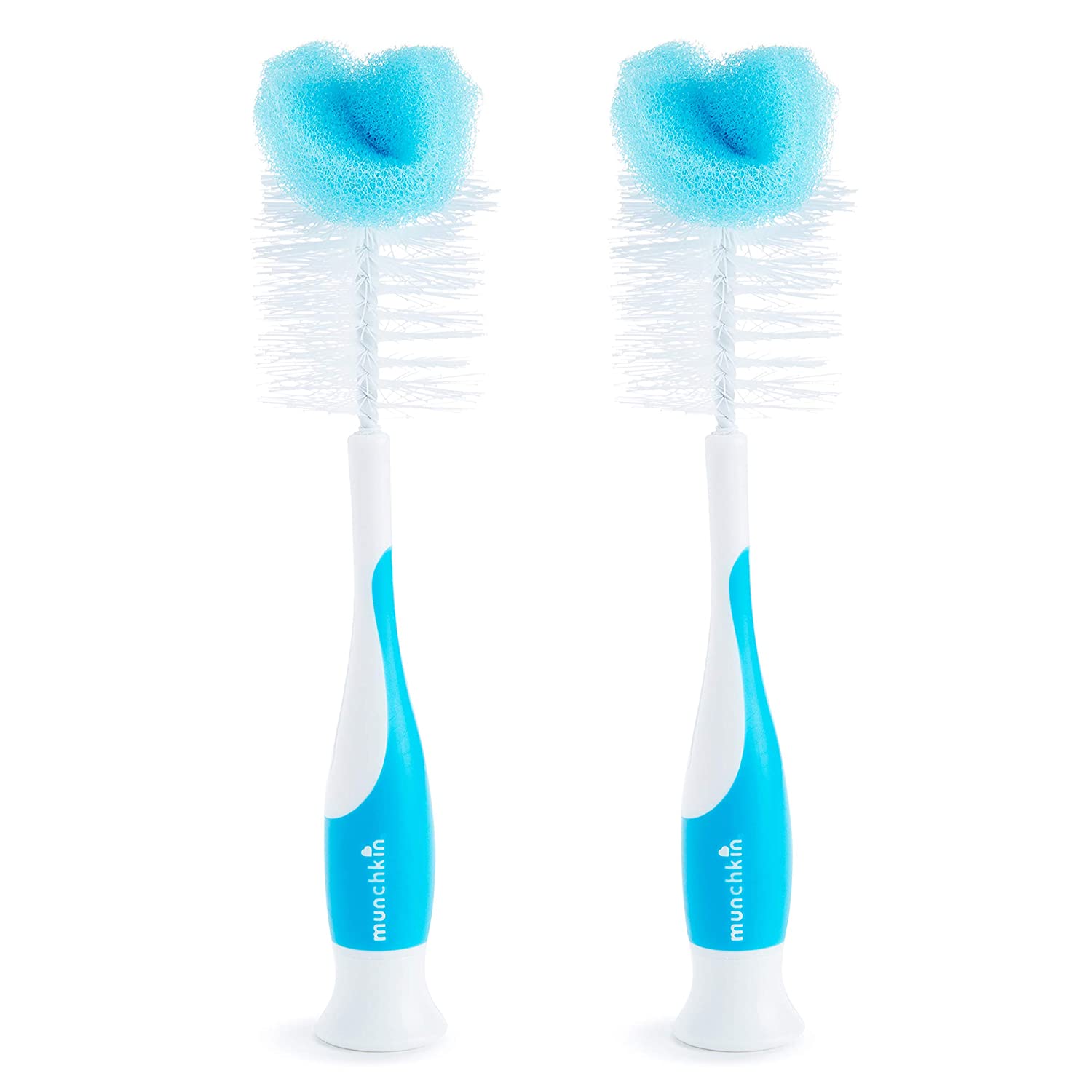 Munchkin Sponge Bottle Brush, 2 Pack, Grey