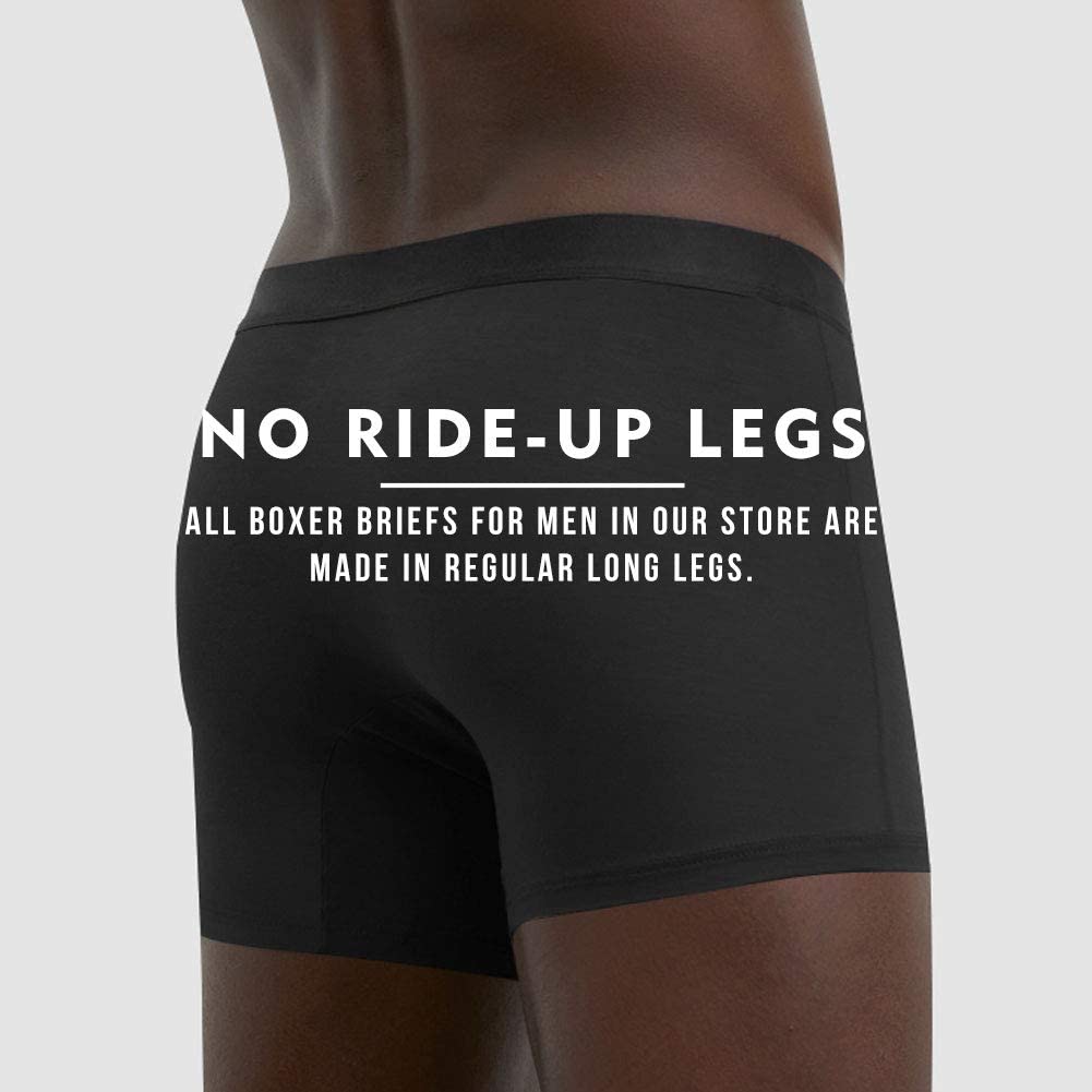 5Mayi Men's Underwear Boxer Briefs Cotton Regular Long Mens Boxer Briefs Underwear Men Pack S M L XL XXL