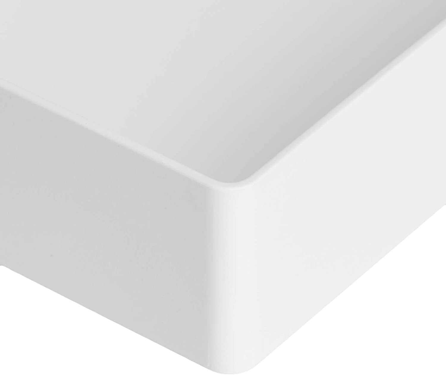  Basics Plastic Desk Organizer Bundle - Letter Tray 2-Pack/Accessory Tray， White