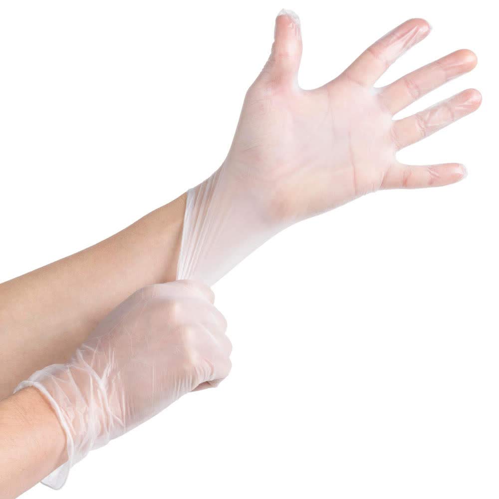 MED PRIDE Medpride Medical Vinyl Examination Gloves (X-Large, 100-Count) Latex Free Rubber | Disposable, Ultra-Strong, Clear | Fluid, Blood, Exam, Healthcare, Food Handling Use | No Powder