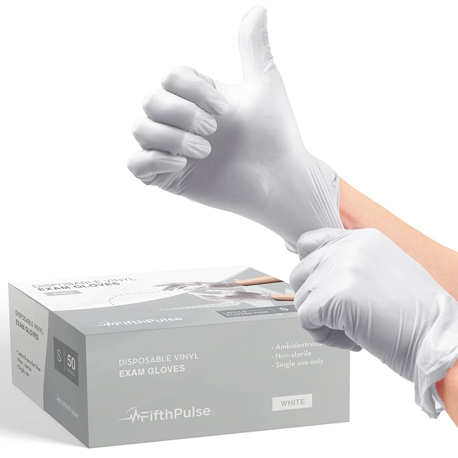 Pink Vinyl Disposable Gloves Medium 50 Pack - Latex Free, Powder Free Medical Exam Gloves - Surgical, Home, Cleaning, and Food Gloves - 3 Mil Thickness