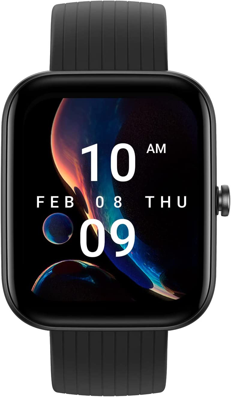 Amazfit Bip 3 Pro Smart Watch for Android iPhone, 4 Satellite Positioning Systems, 1.69" Color Display, 14-Day Battery Life, 60+ Sports Modes, Blood Oxygen Heart Rate Monitor, Water-Resistant(Black)