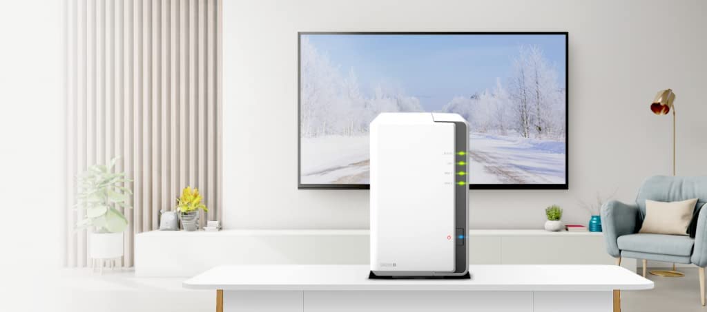 Synology 2 bay NAS DiskStation DS220j (Diskless), 2-bay, 512MB DDR4