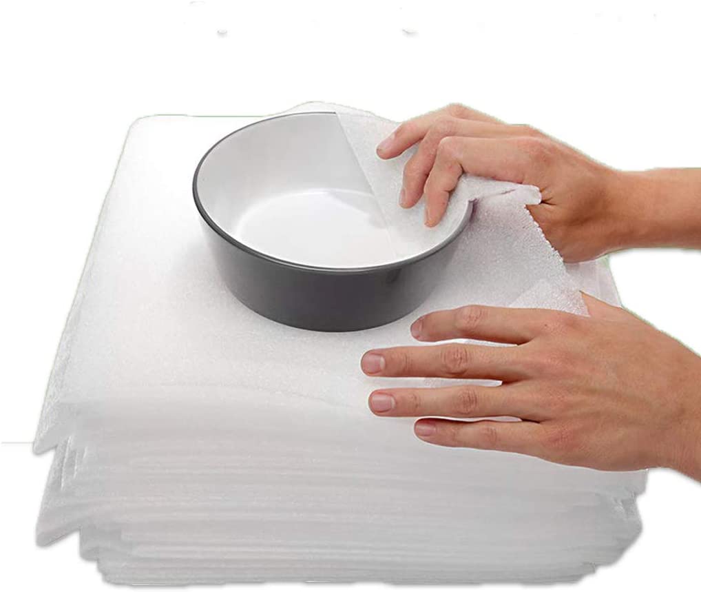 100 Pack Cushioning Foam Sheets Mighty Gadget (R) 12" X 12", 1/16" Thickness, Cushion Foam Wrap Sheets, Packaging Material, Moving Supplies for Packing Storage and Shipping