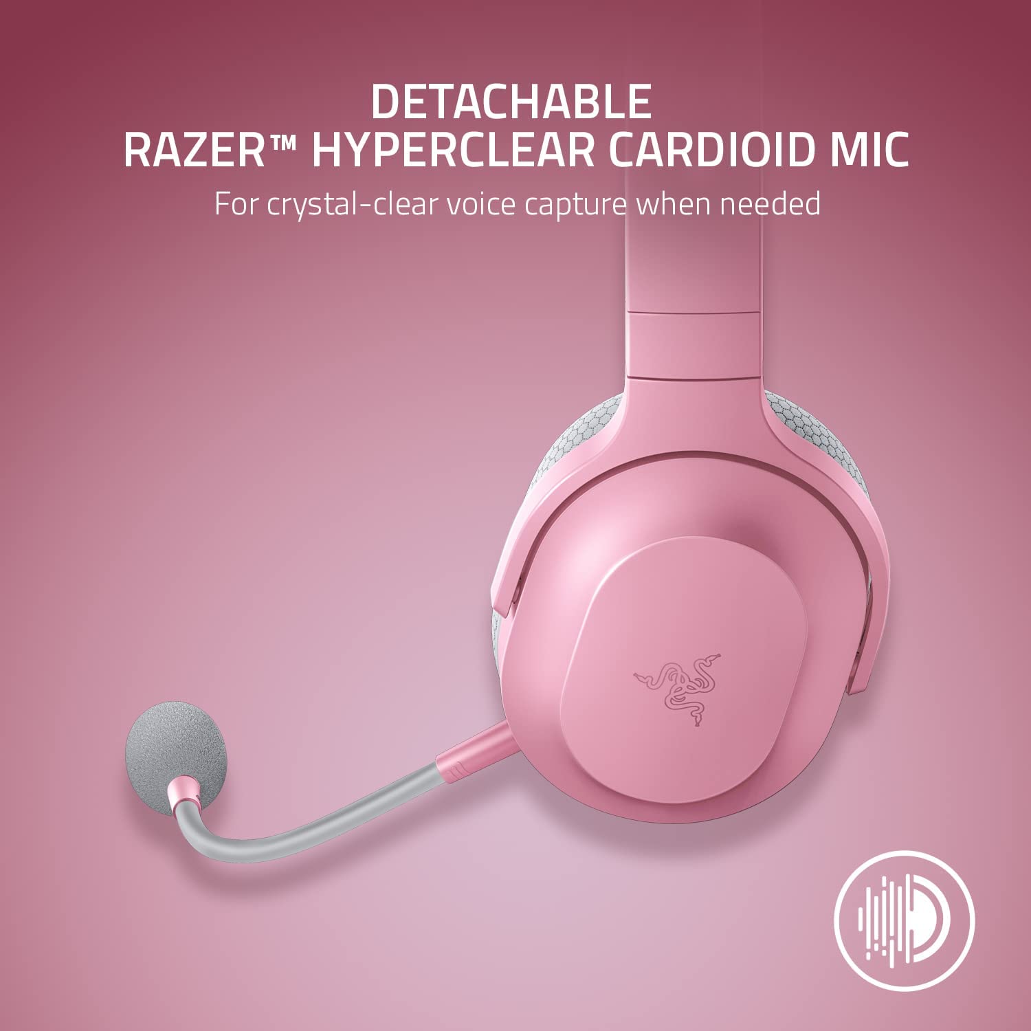 Razer Barracuda X Wireless Multi-Platform Gaming and Mobile Headset (2026 Model): 250g Ergonomic Design - Detachable HyperClear Mic - 20 Hr Battery - Compatible w/PC， PS5， Switch， &amp; Android - Pink