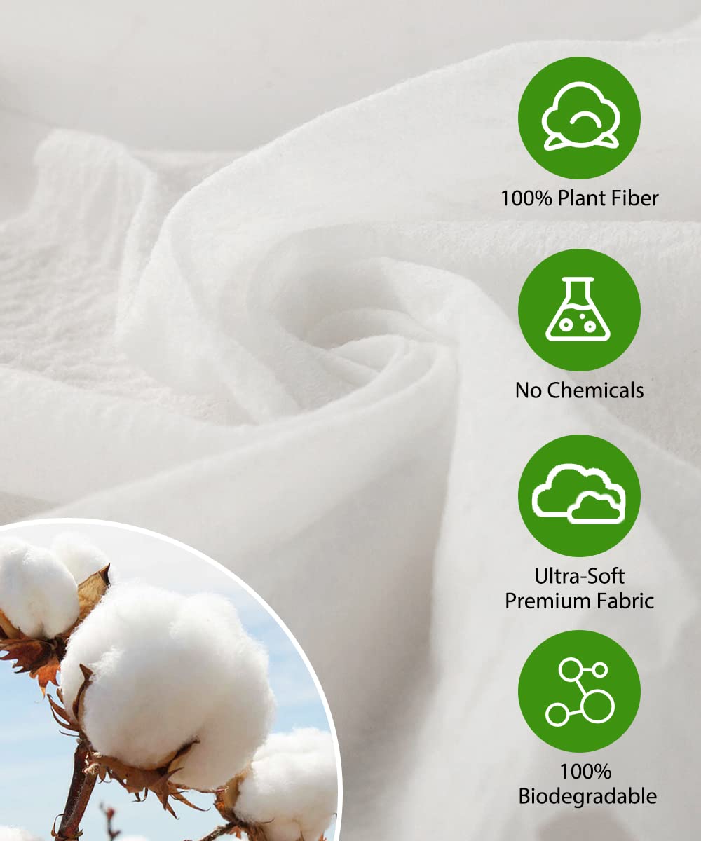 Fancyou Individually Wrapped Makeup Remover Wipes 100,Thicken Individual Compressed Towel,Disposable Face Cloths Sensitive Skin Facial Cleansing Towelettes Biodegradable Travel Hand Wipe