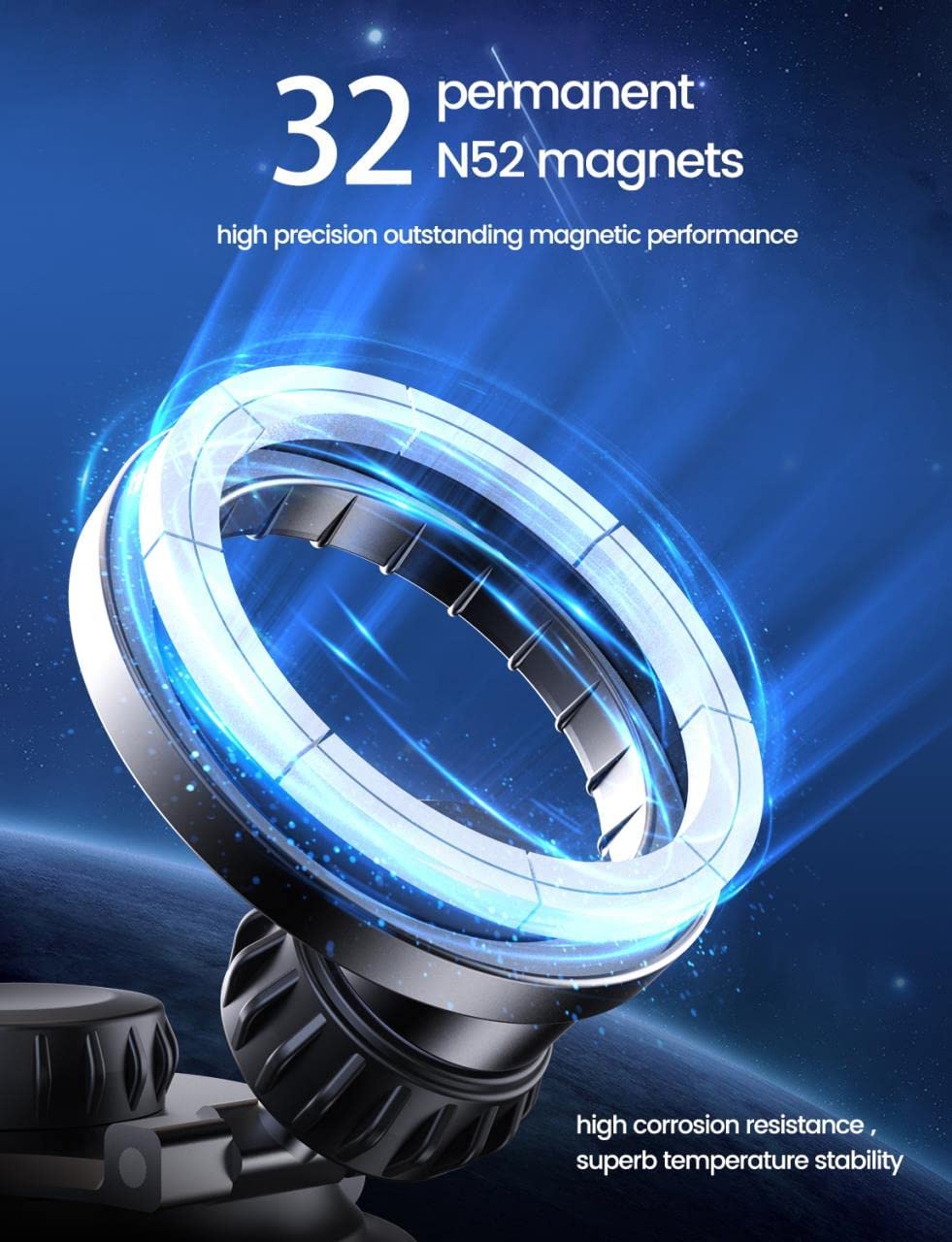 Goldenway 2026 Fit MagSafe Car Mount,[32 Super Strong Magnets & No Damage to Vent] Phone Mount for Car Magnetic,iPhone Car Mount Fit for iPhone 14 13 12 Pro Plus Max Mini& All Phone